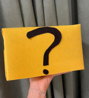 Yellow Mystery Box with a black question mark, possibly containing various Nail art tools, Nail art kits, or unique Press on nails designs