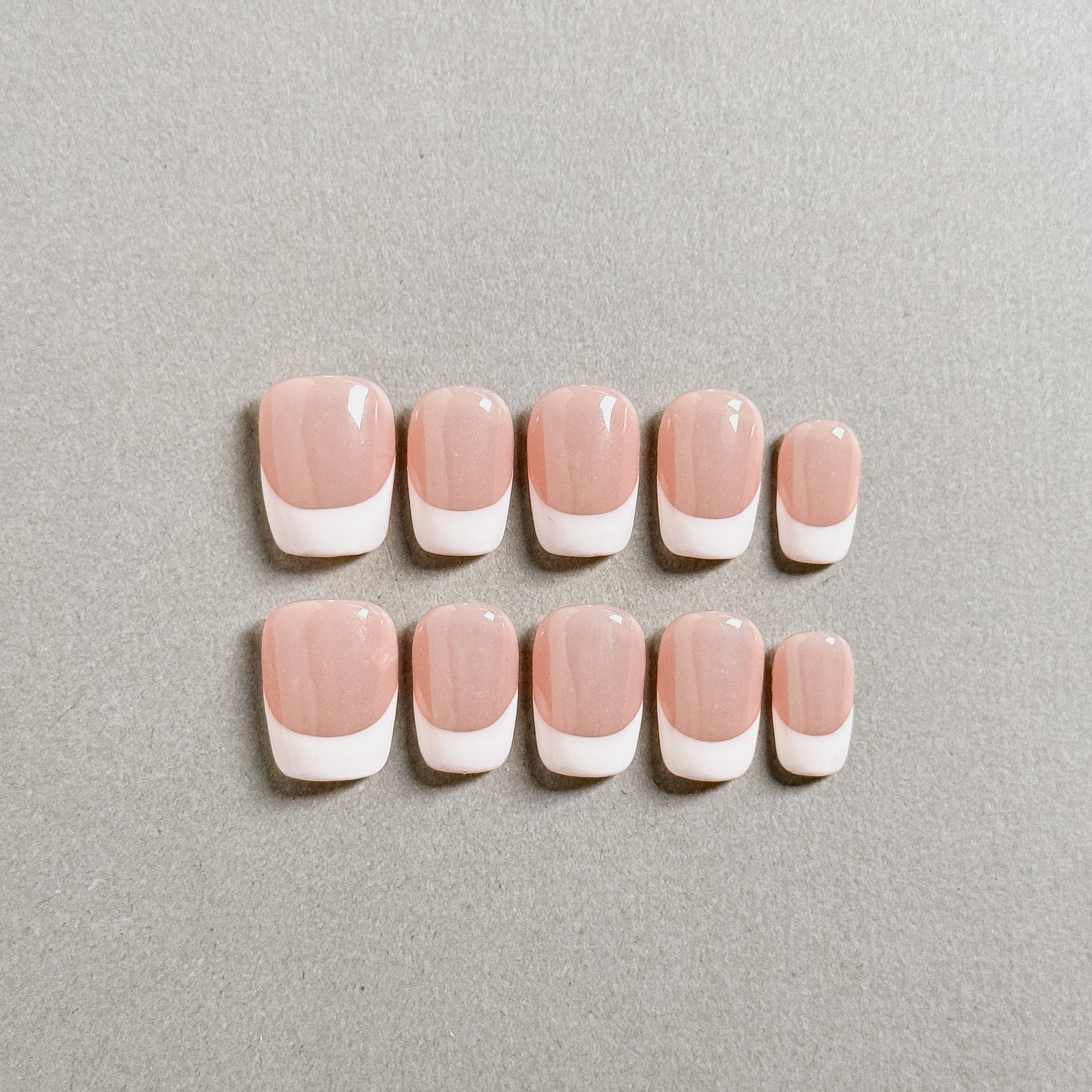 Elegant Simply press on nails with a classic French tip design in a soft pink shade, featuring French tip nails and Minimalist nails, perfect for Everyday nails