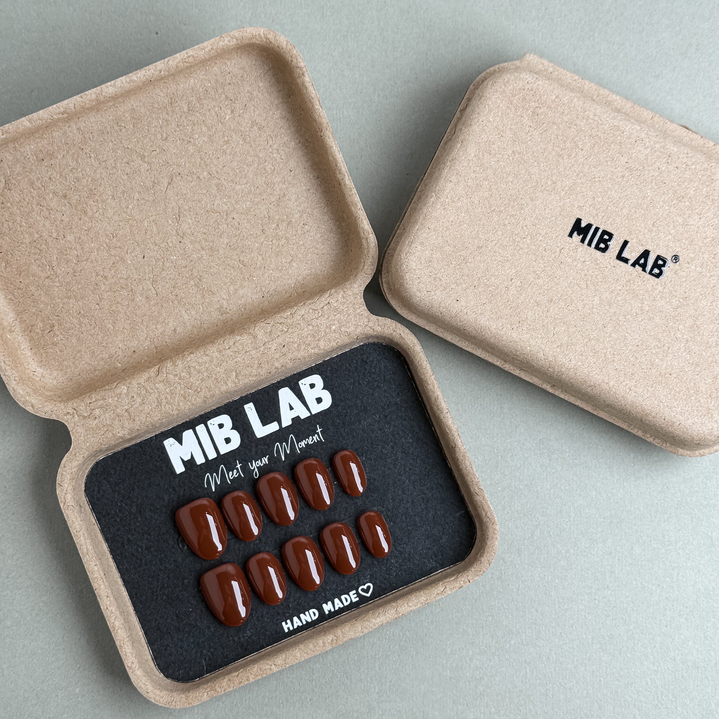 Espresso Reusable Press-On Nails MIBLAB Coffret Boutique Gen¨¨ve