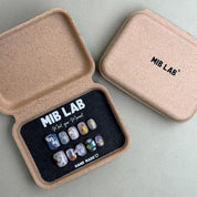 Coffret MIB LAB Open Air avec press on nails premium réutilisables, boîte beige et kit complet, retrait à Genève et livraison en Suisse.