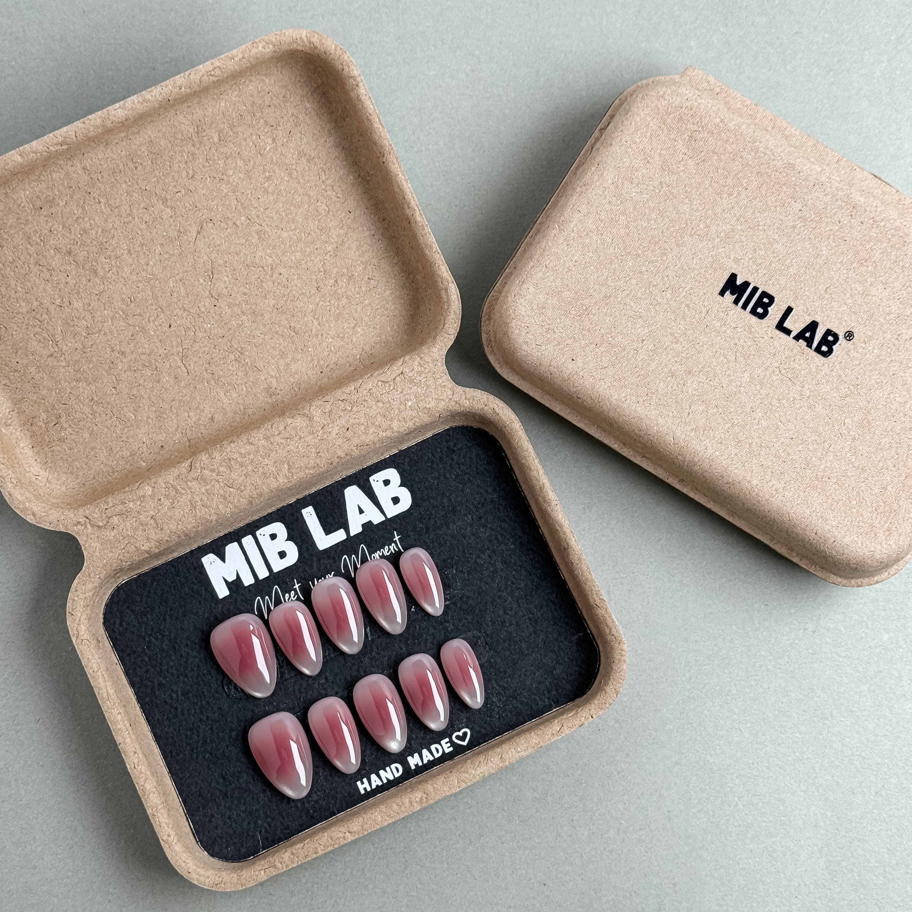 MIBLAB packaging box displaying the Mood for Love press-on nail set